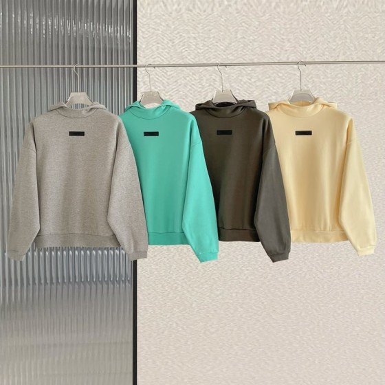 Fear of God Essentials Black Label Back Logo Pullover Hoodie